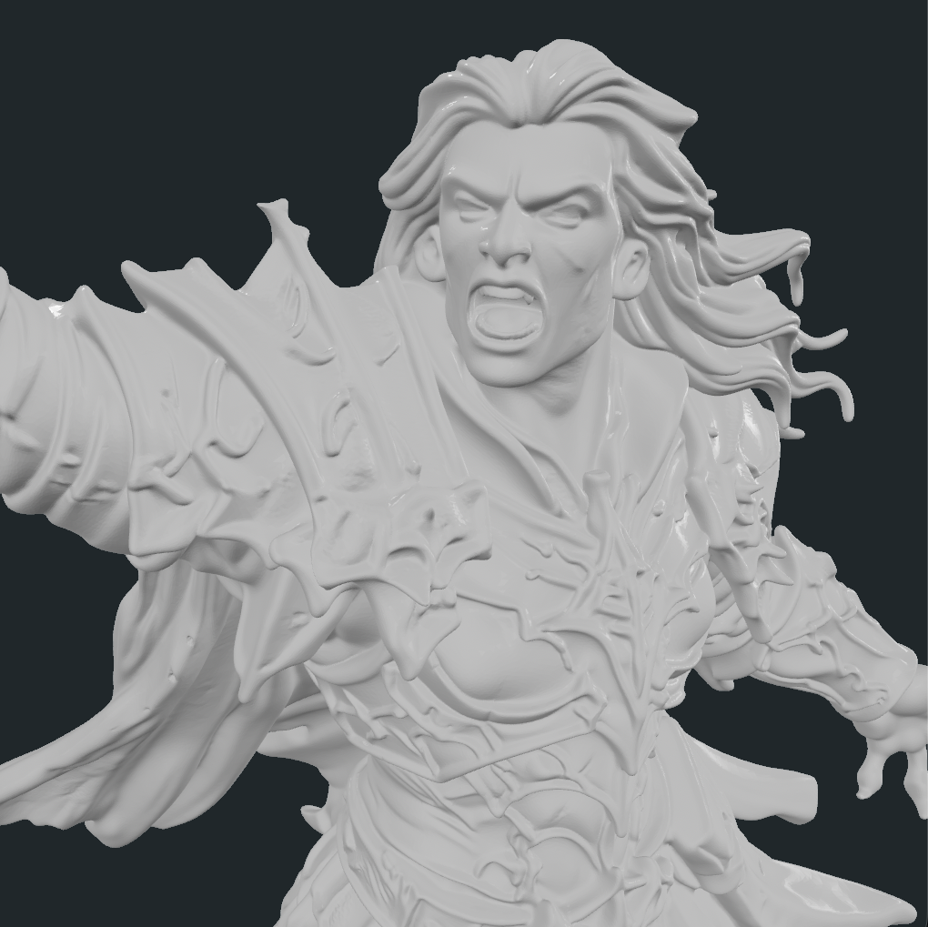 Vampire en armure généré avec Hi3D 2K, Image → 3D · 16 crédits