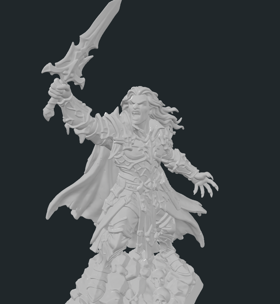 Vampire en armure généré avec Tripo3D Standard, Image → 3D · 3 crédits