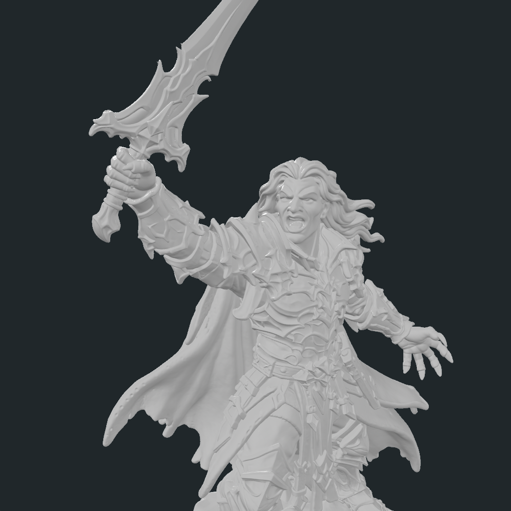 Vampire en armure généré avec Tripo3D Détaillée (Ultra), Image → 3D · 5 crédits