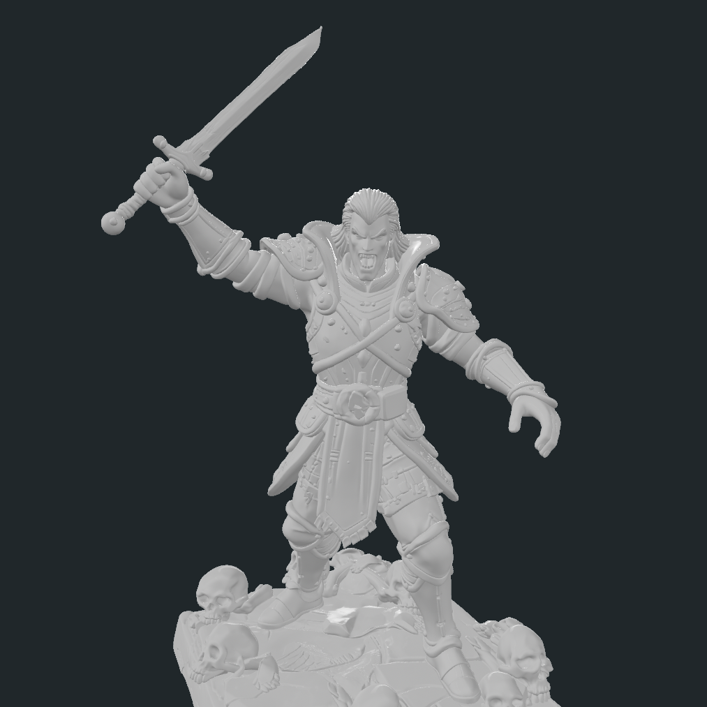 Vampire en armure généré avec Tripo3D Standard, Texte → 3D · 2 crédits