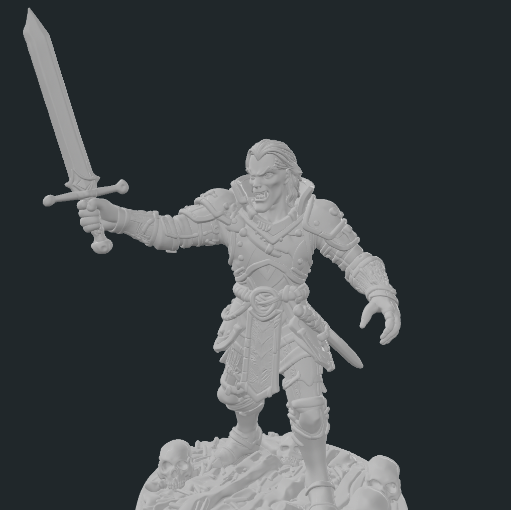 Vampire en armure généré avec Tripo3D Détaillée (Ultra), Texte → 3D · 3 crédits